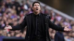 Diego Pablo Simeone, durante el partido frente al Villarreal.