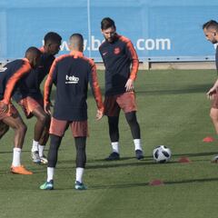 Barça put in one last session before the final against Sevilla