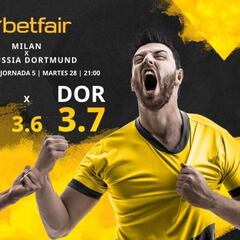 AC Milan vs. Borussia Dortmund: horario, TV, estadísticas, clasificación y pronósticos