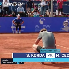 Resumen de la final del ATP Parma entre Korda y Cechinatto