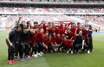 Homenaje al Juvenil del Atlético de Madrid tras la cosecución de la Copa de Campeones de División de Honor de Juveniles. 