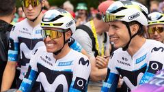 Enric Mas y el Movistar celebran, y salvan, un día complicado