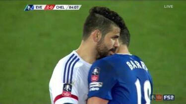 Diego Costa spits at ref, bites Gareth Barry and is sent off