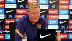 26/09/20  ENTRENAMIENTO DEL BARCELONA 
 RUEDA DE PRENSA RONALD KOEMAN 
 PUBLICADA 27/09/20 NA MA46 1COL