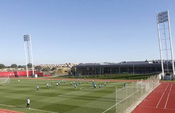 Boca Juniors training in Las Rozas this morning