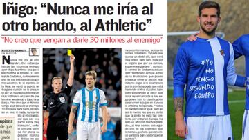 &Iacute;&ntilde;igo Mart&iacute;nez: &quot;Nunca me ir&iacute;a al otro bando, al Athletic&quot;.