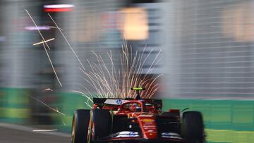 Formula One F1 - Singapore Grand Prix - Marina Bay Street Circuit, Singapore - September 20, 2024 Ferrari's Carlos Sainz Jr. during practice REUTERS/Edgar Su
