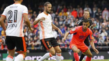 Mario Suárez, Mangala, Munir y Zaza son los cuatro futbolistas que juegan en el Valencia como cedidos.