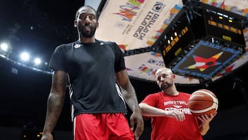 Amare Stoudemire, durante un entrenamiento con el Hapoel Jerusal&eacute;n.