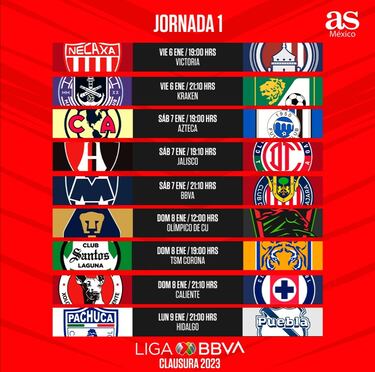 Liga MX da a conocer calendario del Clausura 2023