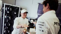 Valtteri Bottas y Toto Wolff.