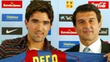 <b>ILUSIONADO.</B> Deco está encantado de llegar a un club como el Barcelona y poder jugar con Ronaldinho.