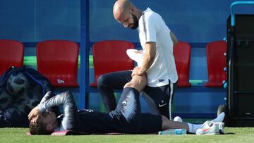 Griezmann en el entrenamiento.