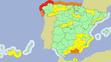 Alertas meteorológicas en España