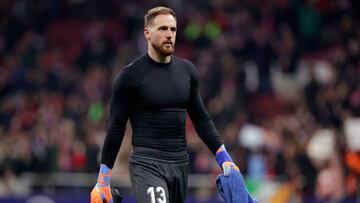 MADRID, SPAIN - MARCH 4: Jan Oblak of Atletico Madrid  during the La Liga Santander  match between Atletico Madrid v Sevilla at the Estadio Civitas Metropolitano on March 4, 2023 in Madrid Spain (Photo by David S. Bustamante/Soccrates/Getty Images)