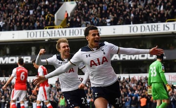 Dele Alli wheels away after putting Spurs ahead