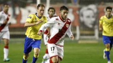 Quini, del Rayo, en una imagen durante el partido ante el Cádiz.