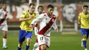 Quini, del Rayo, en una imagen durante el partido ante el C&aacute;diz.