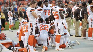 Protesta masiva de jugadores de football por los derechos de los afroamericanos