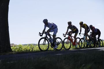 Maxime Bouet, Thomas Voeckler, Timo Roosen y Thomas De Gendt, los escapados del día.