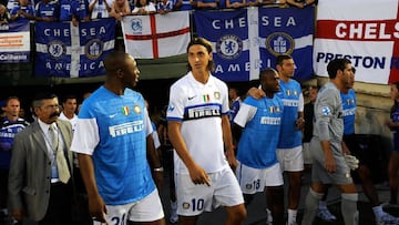 El central jugó cuatro partidos con el Inter en las temporadas 2007-2008 y 2008-2009.