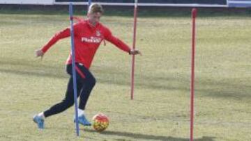 Torres, en el entrenamiento.