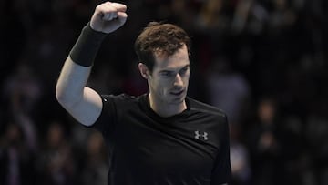 Andy Murray celebra su triunfo contra Stan Wawrinka.