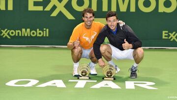 Nadal y Mónaco, campeones de dobles en Qatar.