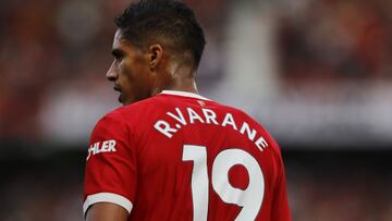 Raphael Varane, jugador del Manchester United, durante un partido.