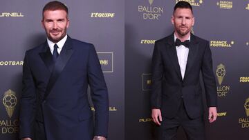 Así fue la llegada de Lionel Messi y Beckham a la ceremonia del Balón de Oro