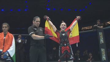Isabel Calvo tras ganar la final del Mundial IMMAF 2024.