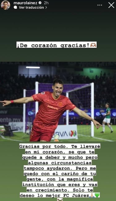 Mauro Laínez se despide oficialmente de Juárez