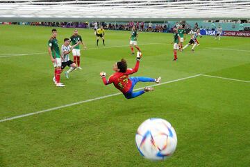 Fotografía en remoto del gol del argentino Enzo Fernández a la selección mexicana. Significó el 2-0 y la sentencia del partido.