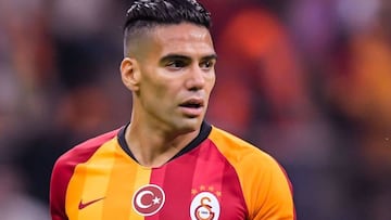 Radamel Falcao of Galatasaray AS during the Turkish Spor Toto Super Lig match between Galatasaray SK and Fenerbahce AS at the Turk Telekom Arena  on September 28, 2019 in Istanbul, Turkey(Photo by VI Images via Getty Images)