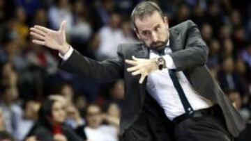 Joan Plaza, durante el partido de Euroliga la semana pasada en Estambul ante el Efes.