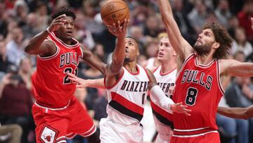 Puñetazo en Portland de Butler, Wade y los Chicago Bulls