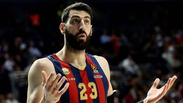 Tornike Shengelia, jugador del Kirolbet Baskonia, ante el Real Madrid.