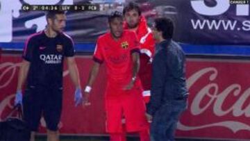 Neymar se enfada con el médico tras ser sustituido