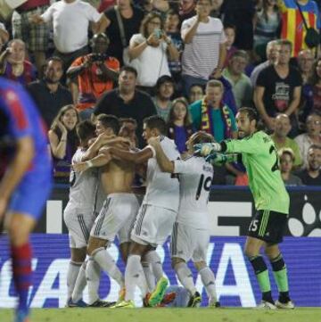 Levante-Real Madrid.2-3. Cristiano Ronaldo celebra el tercer tanto.
