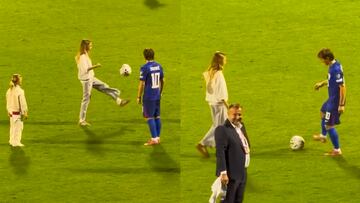 El tierno momento entre Luka Modric y sus hijas dominando un balón