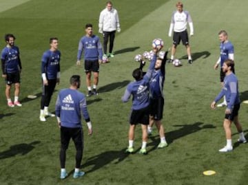 Último entrenamiento del Madrid antes de recibir al Sevilla