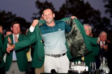 Sergio García con la chaqueta verde.