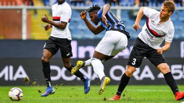 Duván Zapata marca ante la Sampdoria en la Serie A