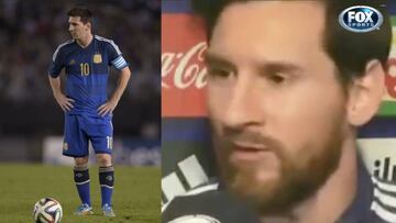 Messi confiesa por primera vez cómo se sintió tras perder la final del Mundial 2014