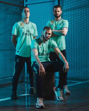 The club have presented their third strip along with Adidas, which has been inspired by innovation and technology behind the new Santiago Bernabéu with an intense green colour.