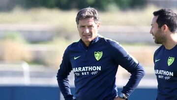 M&iacute;chel durante un entrenamiento.