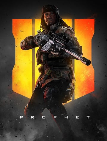 Prophet | Otro especialista de Call of Duty: Black Ops III que se sirve de sus propios sistemas de camuflaje e invisibilidad para pasar inadvertido entre las filas enemigas y pillar por sorpresa a sus rivales. Además, cuenta con un fusil de precisión que dispara potentes cargas eléctricas.