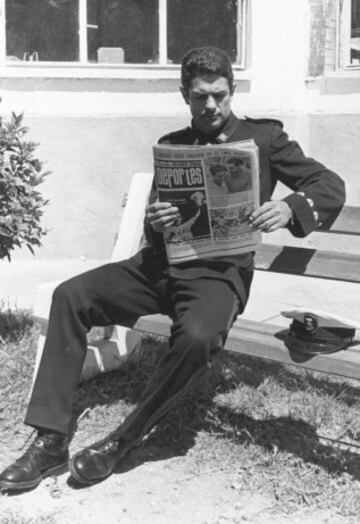 Pedro Carrasco durante el servicio militar que realiz¨® en la Marina.