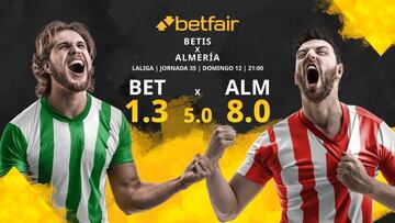 Real Betis vs. UD Almería: horario, TV, estadísticas, clasificación y pronósticos