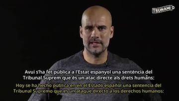 Guardiola: "Esta lucha noviolenta no se detendrá hasta que se termine la represión"